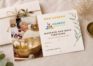 Bon cadeau holinergy pour un massage sonore et vibratoire aux bols tibétains